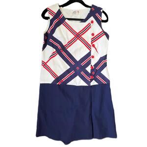 Miami Originals VTG Vintage 1940's 50's Red White & Blue Romper